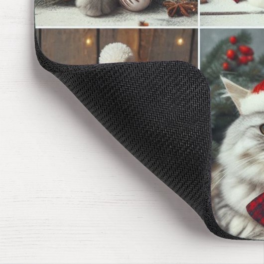 Leuke Kerstkatten Winterdieren Rustiek Muismat (Hoek)