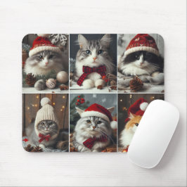 Leuke Kerstkatten Winterdieren Rustiek Muismat