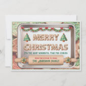 Leuke Kerstkoekje Recept Vakantie Groet Kaart (Voorkant)