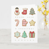 Leuke kerstkoekjes groet kaart (Gele Bloem)