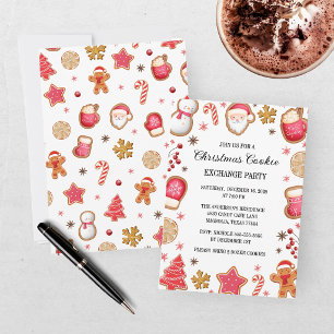 Leuke kerstkoekjes ruilparty kaart