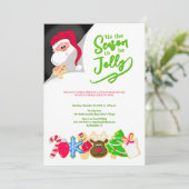 Leuke kerstkoekjes voor Santa Kinder Party Kaart (Staand voorkant)