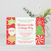 Leuke kerstkoekjesruilparty kaart (Staand voorkant)