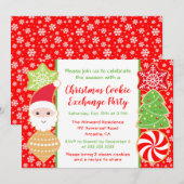 Leuke kerstkoekjesruilparty kaart (Voorkant / Achterkant)