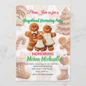 Leuke kerstkrans koek versieren feestje  kaart (Voorkant)