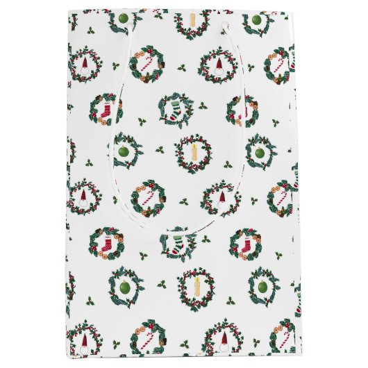 Leuke kerstkransen medium cadeauzakje (Voorkant)