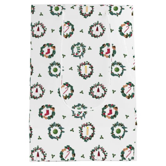 Leuke kerstkransen medium cadeauzakje (Achterkant)