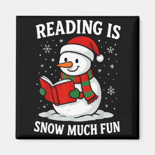 Leuke Kerstlees Is Sneeuw Veel Sneeuwman Boek  Magneet