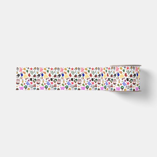 Leuke kerstlint grosgrain lint (Voorkant)