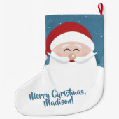 Leuke Kerstman aangepaste tekst Kerstmis kous Grote Kerstsok (Achterkant)