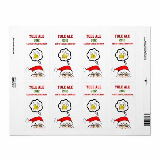 Leuke Kerstman Custom Bier Labels (Full Sheet)