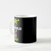 Leuke Kerstman Elf Kerst Overeenkomstige Feest Win Koffiemok (Voorkant links)