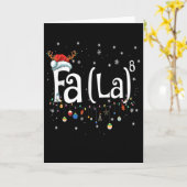 Leuke Kerstman Fa La Wiskunde Cadeau Kaart (Gele Bloem)