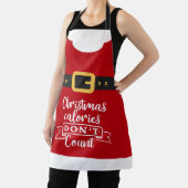 Leuke Kerstman feestelijke rode kerst calorieën Schort (Insitu)