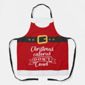 Leuke Kerstman feestelijke rode kerst calorieën Schort (Voorkant)