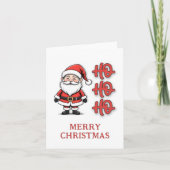 Leuke Kerstman Ho Ho Ho Kerstmis Kaart (Voorkant)