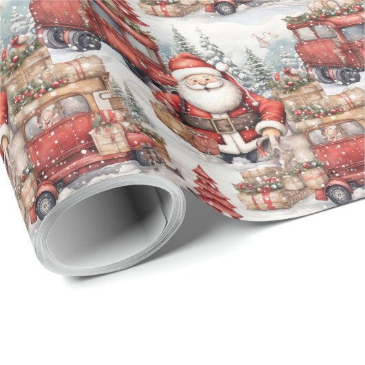 Leuke Kerstman inpakpapier rol (Rol Hoek)