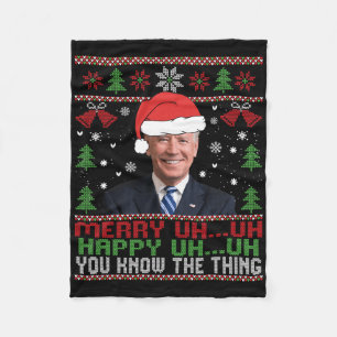Leuke Kerstman Joe Biden Prettig Uh Uh Kerstmis Le Fleece Deken