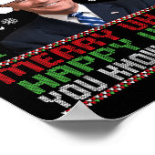 Leuke Kerstman Joe Biden Prettig Uh Uh Kerstmis Le Poster (Hoek)