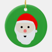 Leuke kerstman keramische ornament (Achterkant)