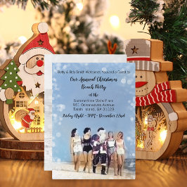 Leuke Kerstman Kerstmis Beach Party Kaart