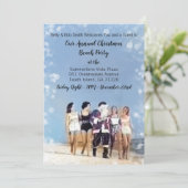 Leuke Kerstman Kerstmis Beach Party Kaart (Staand voorkant)
