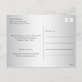 Leuke Kerstman Kerstmis HOHOHO Familie Portret FOT Feestdagenkaart (Achterkant)