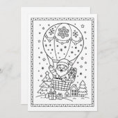 Leuke Kerstman Kleuren Flat Note Kaart (Voorkant / Achterkant)