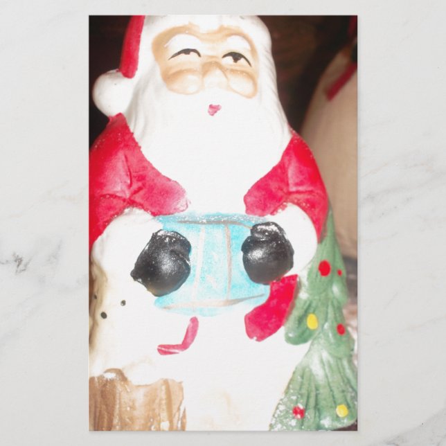  Leuke Kerstman met Snow Art Print (Voorkant)
