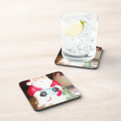 Leuke Kerstman met Snow Art Print Bier Onderzetter (Rechterzijde)