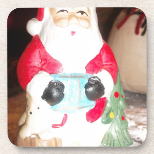 Leuke Kerstman met Snow Art Print Bier Onderzetter