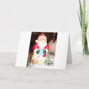 Leuke Kerstman met Snow Art Print Feestdagen Kaart