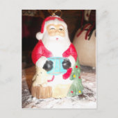  Leuke Kerstman met Snow Art Print Feestdagenkaart (Voorkant)