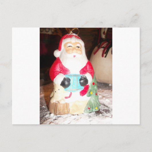 Leuke Kerstman met Snow Art Print Feestdagenkaart (Voorkant)