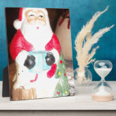  Leuke Kerstman met Snow Art Print Fotoplaat (Zijkant)