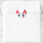 Leuke Kerstman met Snow Art Print Hart Sticker (Tas)