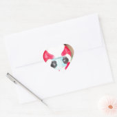Leuke Kerstman met Snow Art Print Hart Sticker (Envelop)