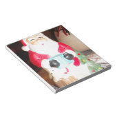 Leuke Kerstman met Snow Art Print Notitieblok (Schuin)
