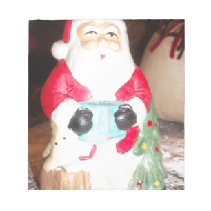 Leuke Kerstman met Snow Art Print Notitieblok