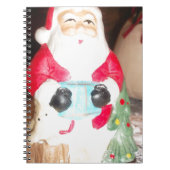  Leuke Kerstman met Snow Art Print Notitieboek (Voorkant)