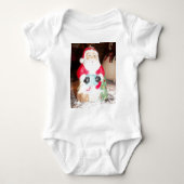  Leuke Kerstman met Snow Art Print Romper (Voorkant)