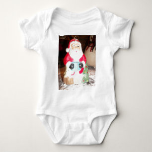  Leuke Kerstman met Snow Art Print Romper