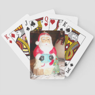 Leuke Kerstman met Snow Art Print Speelkaarten