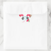 Leuke Kerstman met Snow Art Print Ster Sticker (Tas)