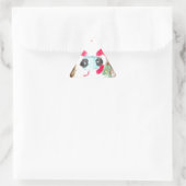 Leuke Kerstman met Snow Art Print Sticker (Tas)