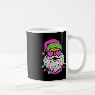 Leuke kerstman met zonnebril Kerstmis roze vrouwen Koffiemok