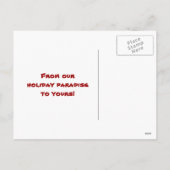 Leuke Kerstman op het strand Tropische Kerstmis Feestdagenkaart (Achterkant)