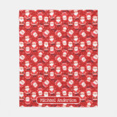 Leuke Kerstman Patroon Naam Fleece Deken (Voorkant)