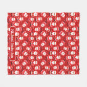 Leuke Kerstman Patroon Naam Fleece Deken (Voorkant (Horizontaal))