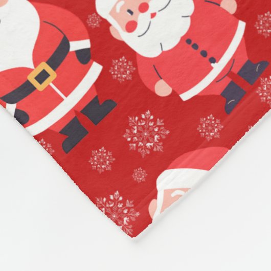 Leuke Kerstman Patroon Naam Fleece Deken (Hoek)